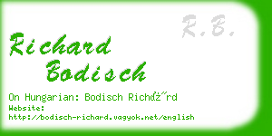 richard bodisch business card